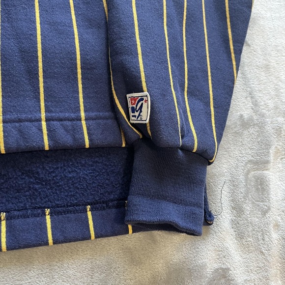 Vintage UCLA Bruins Sweater Mens Large Blue Yellow NCAA College Striped 90s - Picture 3 of 12